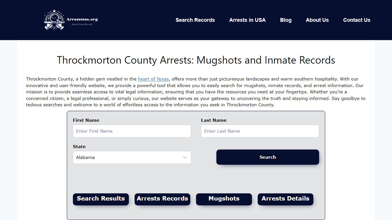 Throckmorton County Arrests: Mugshots and Inmate Records